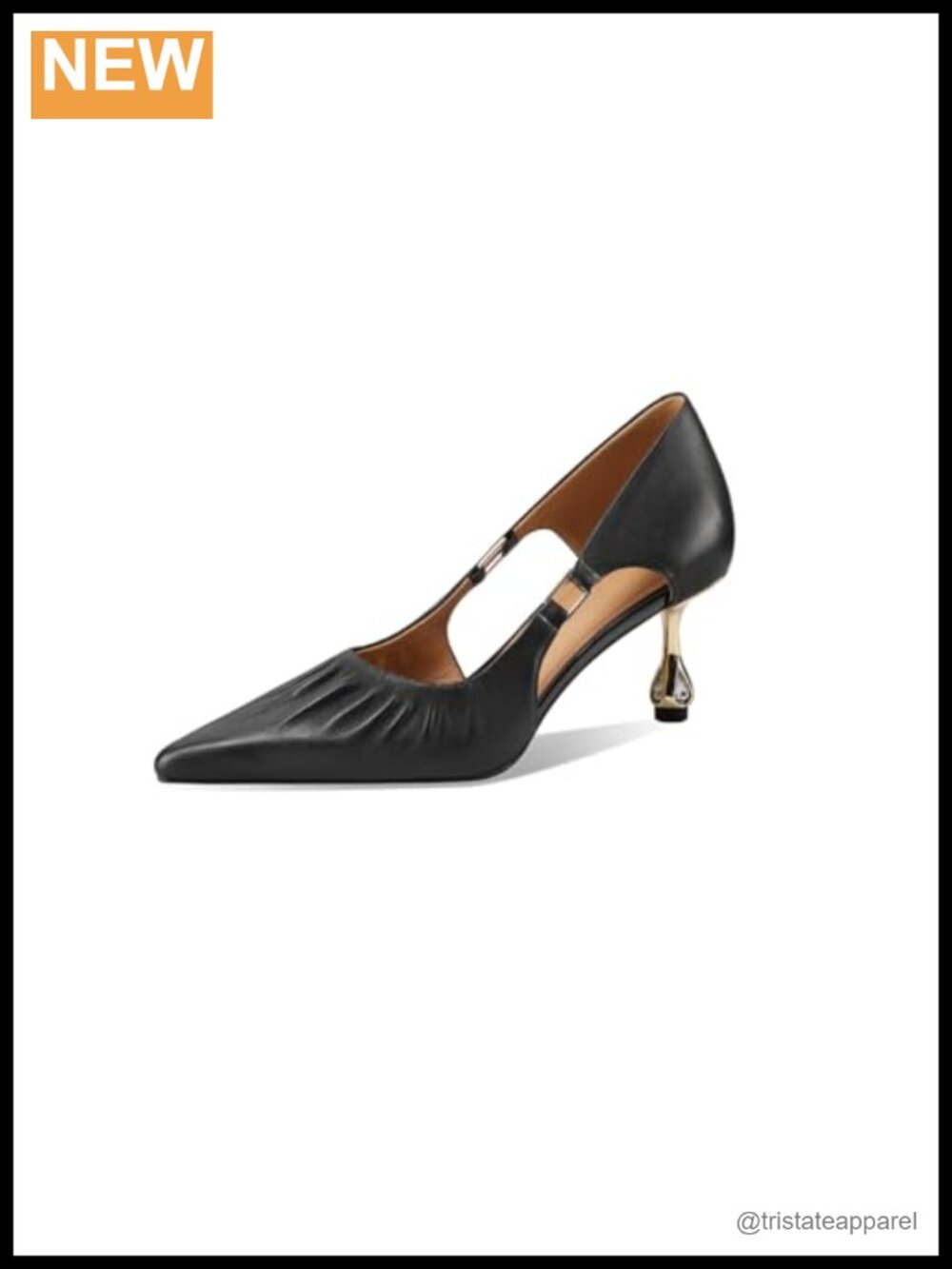 Handmade Genuine Leather Pointed Toe Stiletto Heel Sandal Pumps